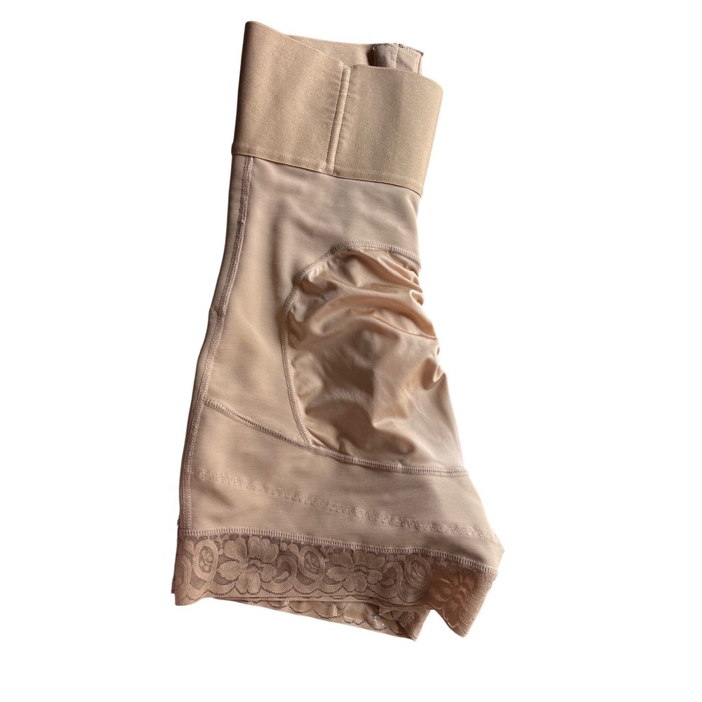 Shapellx Womens Lg High Waisted Tummy Control Butt Lift Shapewear Shorts Beige